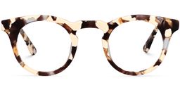 Abigail Round Light Tortoise Glasses0