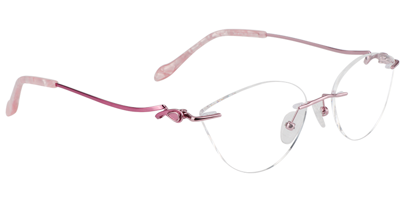 Cateye Pink Glasses | Zeelool Eyeglass Frames3