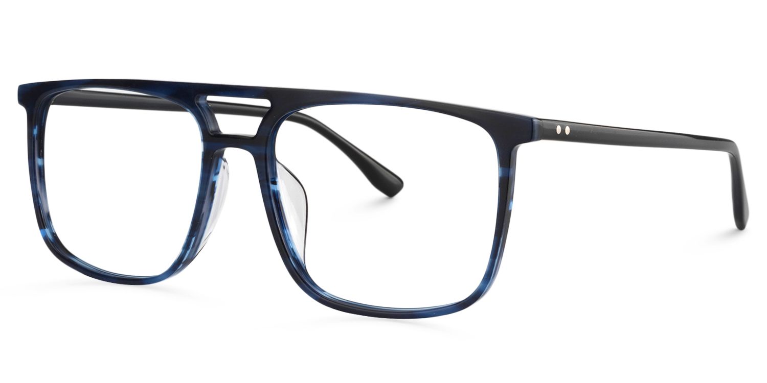 Aviator Dark Blue Glasses | Zeelool Glasses2