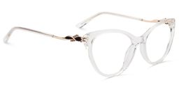 Calypso Cat Eye Clear Glasses3