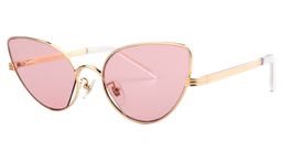 Hannah Cat-eye Gold Sunglasses4