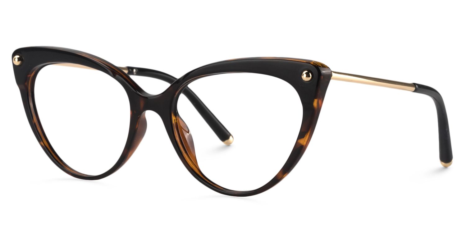 Cat Eye Yellow Tortoise Glasses | Zeelool Glasses3