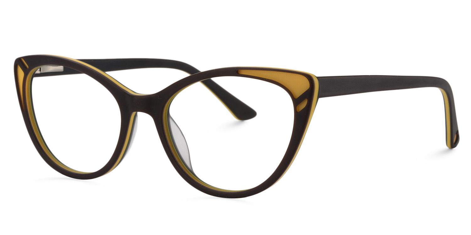 Cat eye Brown Glasses | Zeelool Glasses3