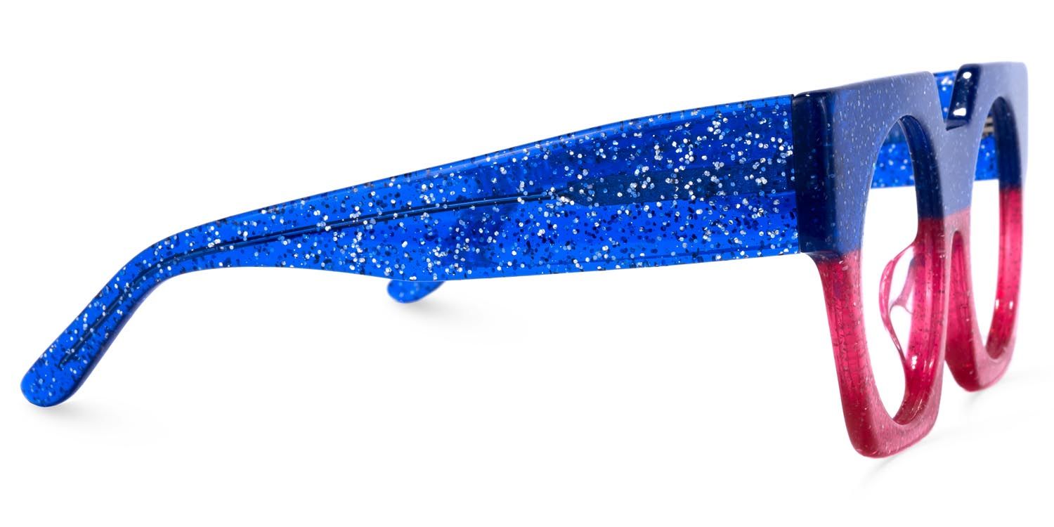 Geometric Blue Glasses | Zeelool Eyeglasses2