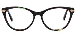 Ethel Cateye Green Floral Glasses0