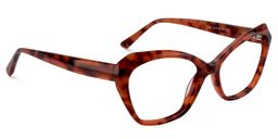 Carlotta Rectangle Red Floral Glasses3