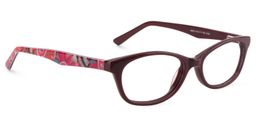 Carmel Rectangle Dark Red Glasses3