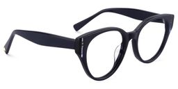 Carroll Oval Dark Blue Glasses3