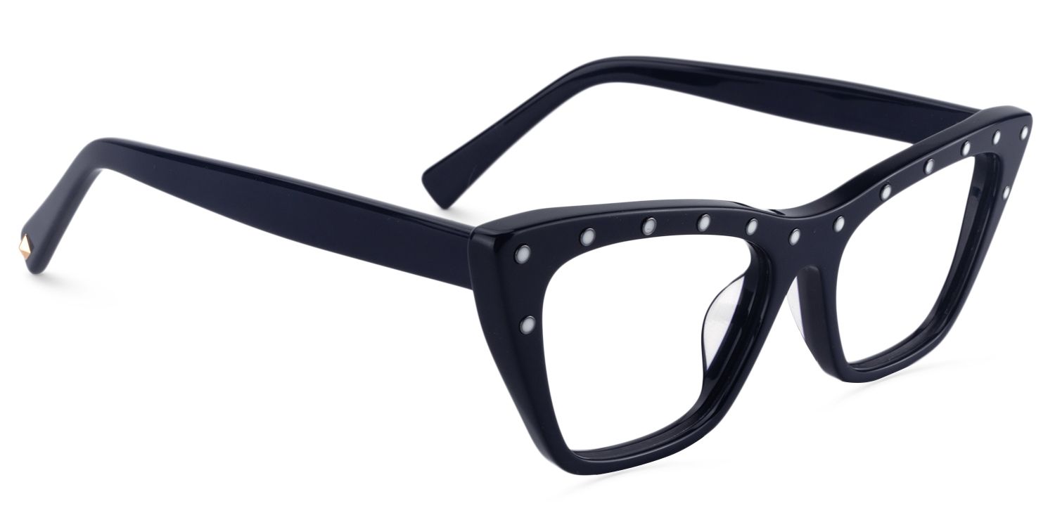 Cat Eye Dark Blue Glasses | Zeelool Glasses2