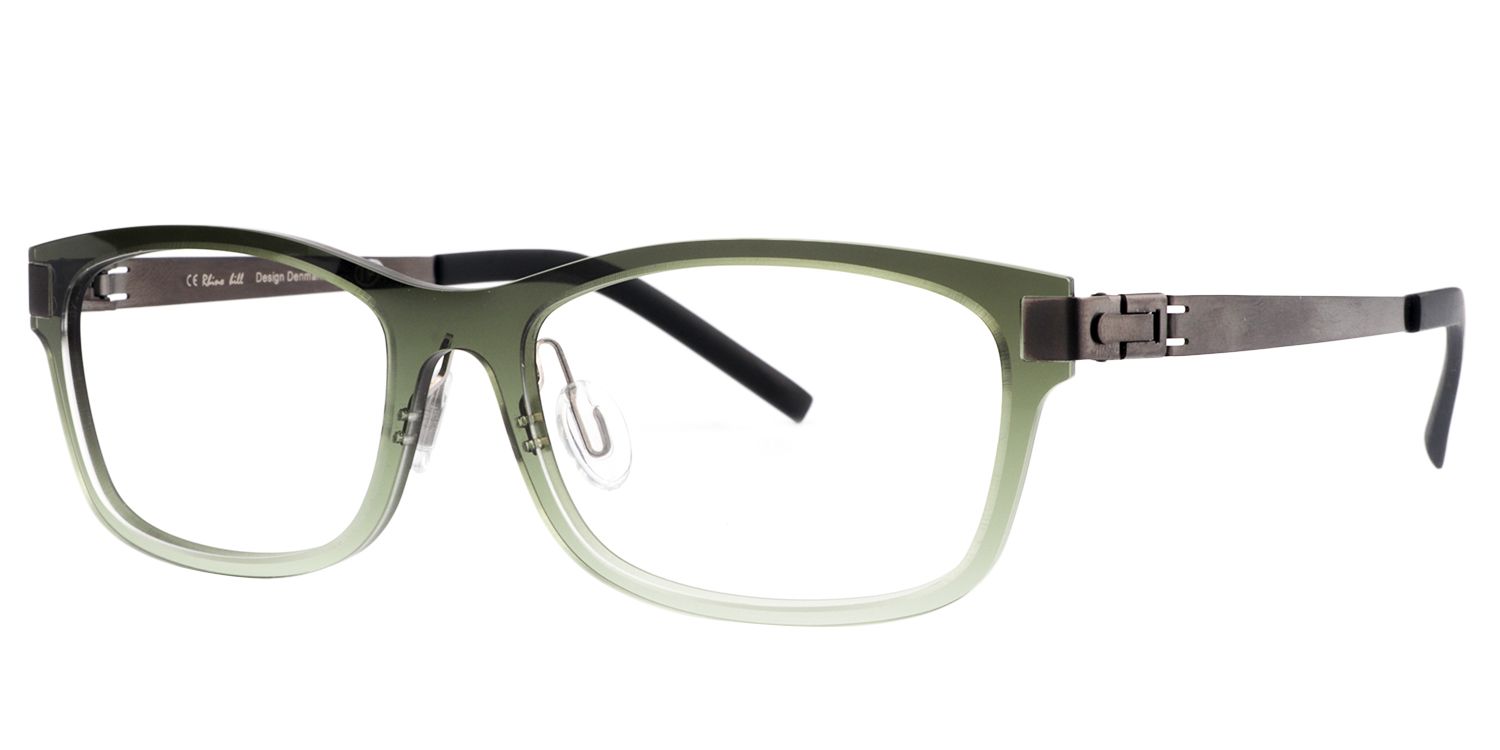 Rectangle Dark-Green Glasses | Zeelool Glasses4