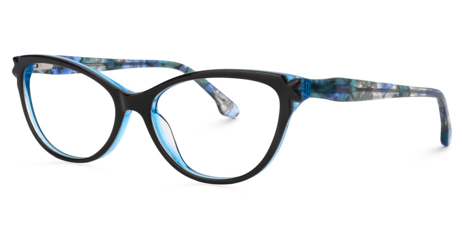 Cat Eye Dark Blue Glasses | Zeelool Glasses2