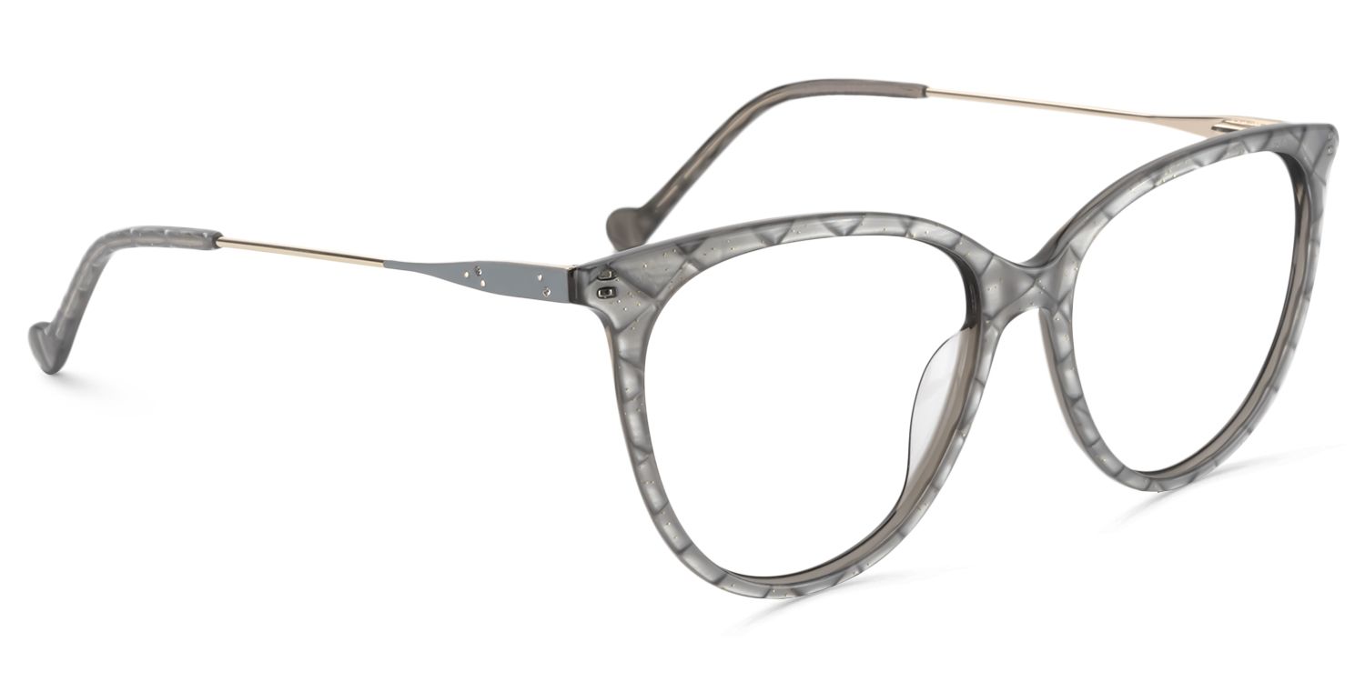 Round Silver-Gray Glasses | Zeelool Glasses2
