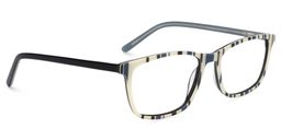 Akihito Rectangle Blue Black Glasses3