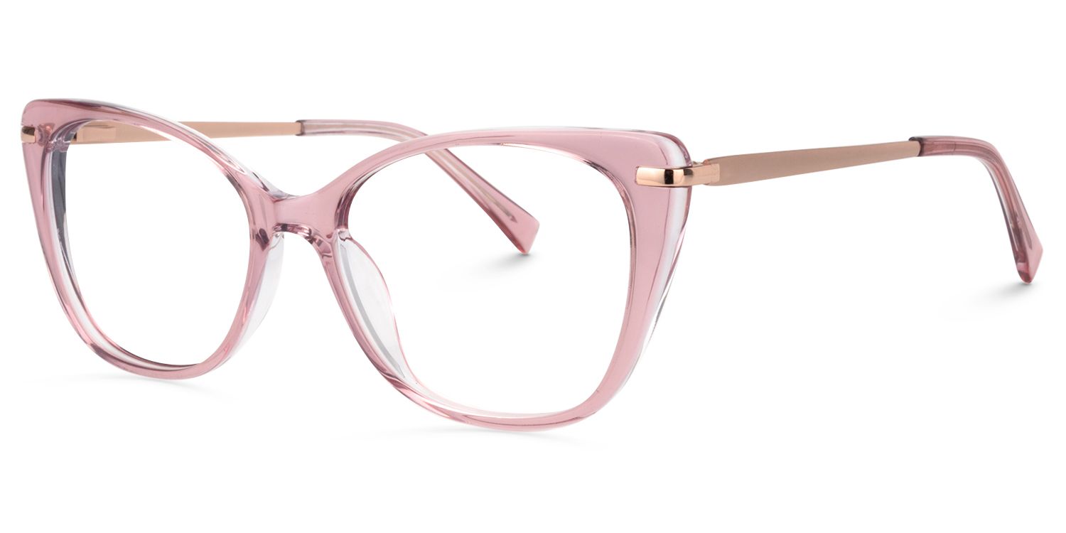 Cat Eye Pink Glasses | Zeelool Glasses2