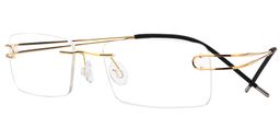 Skyler Rectangle Titanium Glasses 3