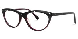 Chailyn Cat Eye Black-Red Glasses3