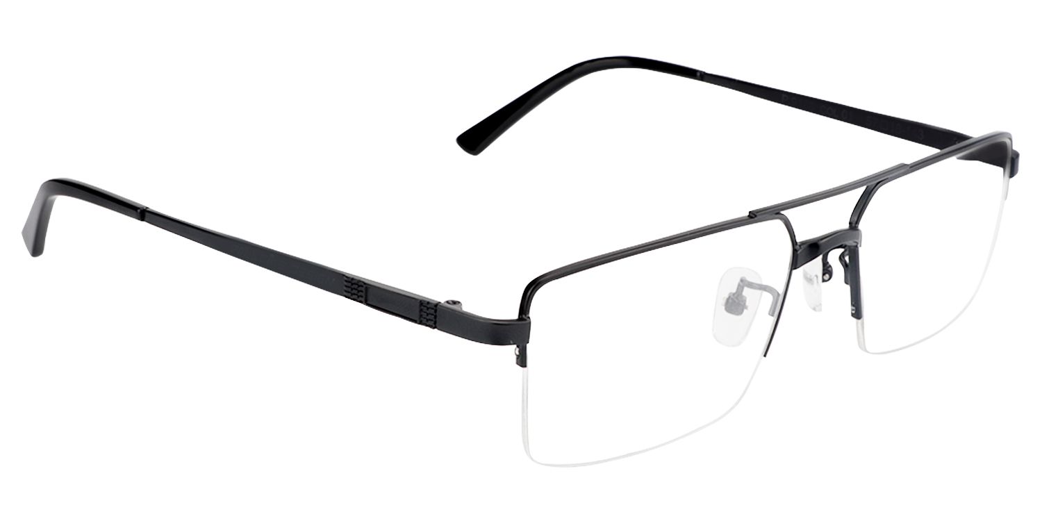 Aviator Black Glasses | Zeelool Glasses3