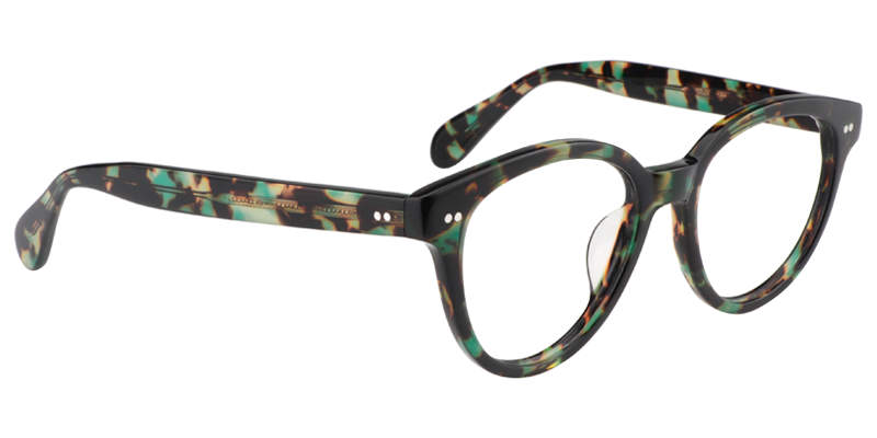 Oval Green Floral Glasses | Zeelool Eyeglass Frames3