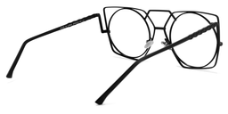 Evette Geometric Black Glasses4