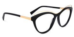 Chava Cat Eye Black Glasses2