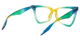 Cicely Geometrical Green Eyeglasses3