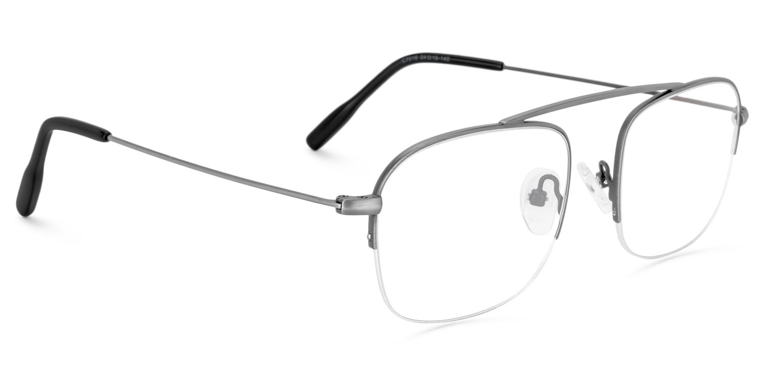 Rectangle Silver Glasses | Zeelool Glasses2
