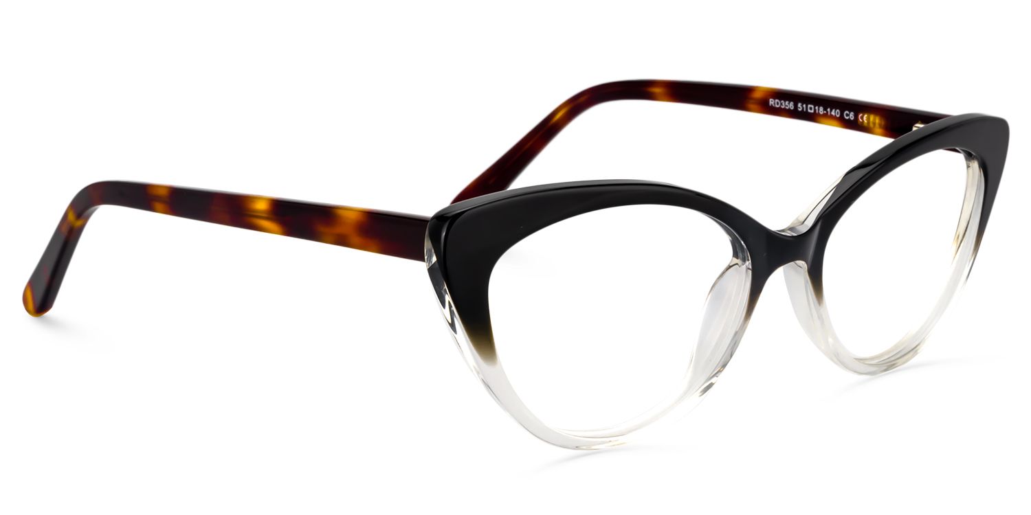 Cat Eye Black Clear Glasses | Zeelool Glasses3