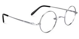 Chelsia Round Silver Glasses2