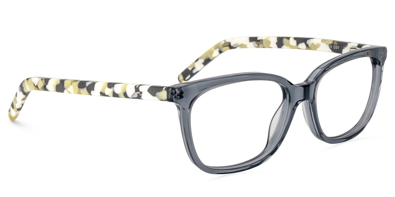 Rectangle Gray Glasses | Zeelool Glasses2