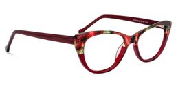 Claire Cat Eye Dark Red Glasses2