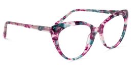 Chyna Cat Eye Purple Pattern Glasses2