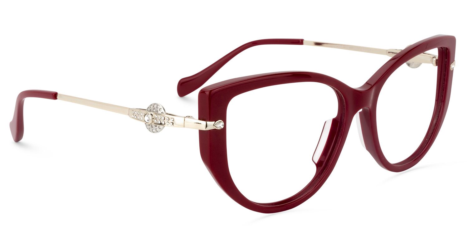 Cat Eye Red Glasses | Zeelool Glasses2
