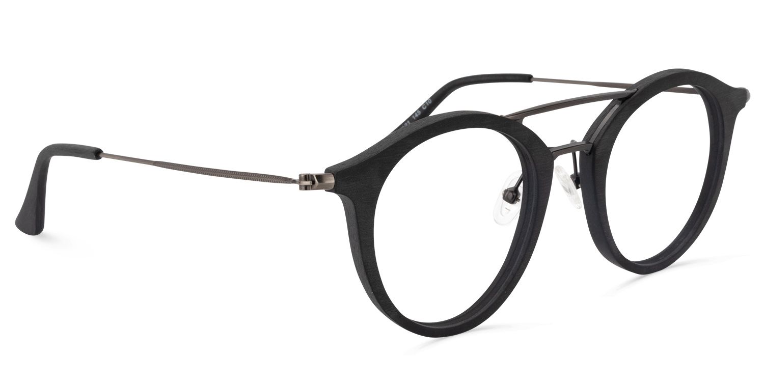 Aviator Black Glasses | Zeelool Glasses3