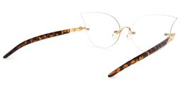 Clayborne Cat Eye Gold Glasses4