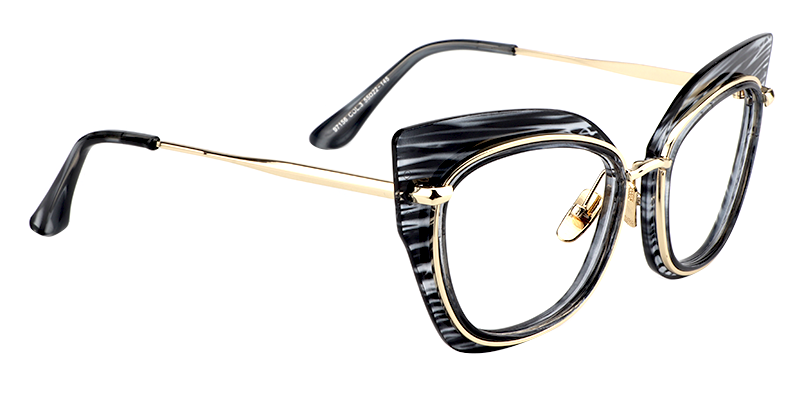  Cat Eye Gray Pattern Glasses 3