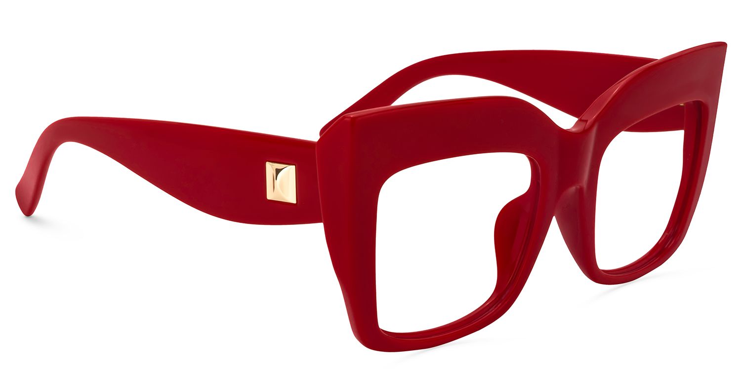 Cat Eye Red Glasses | Zeelool Glasses2
