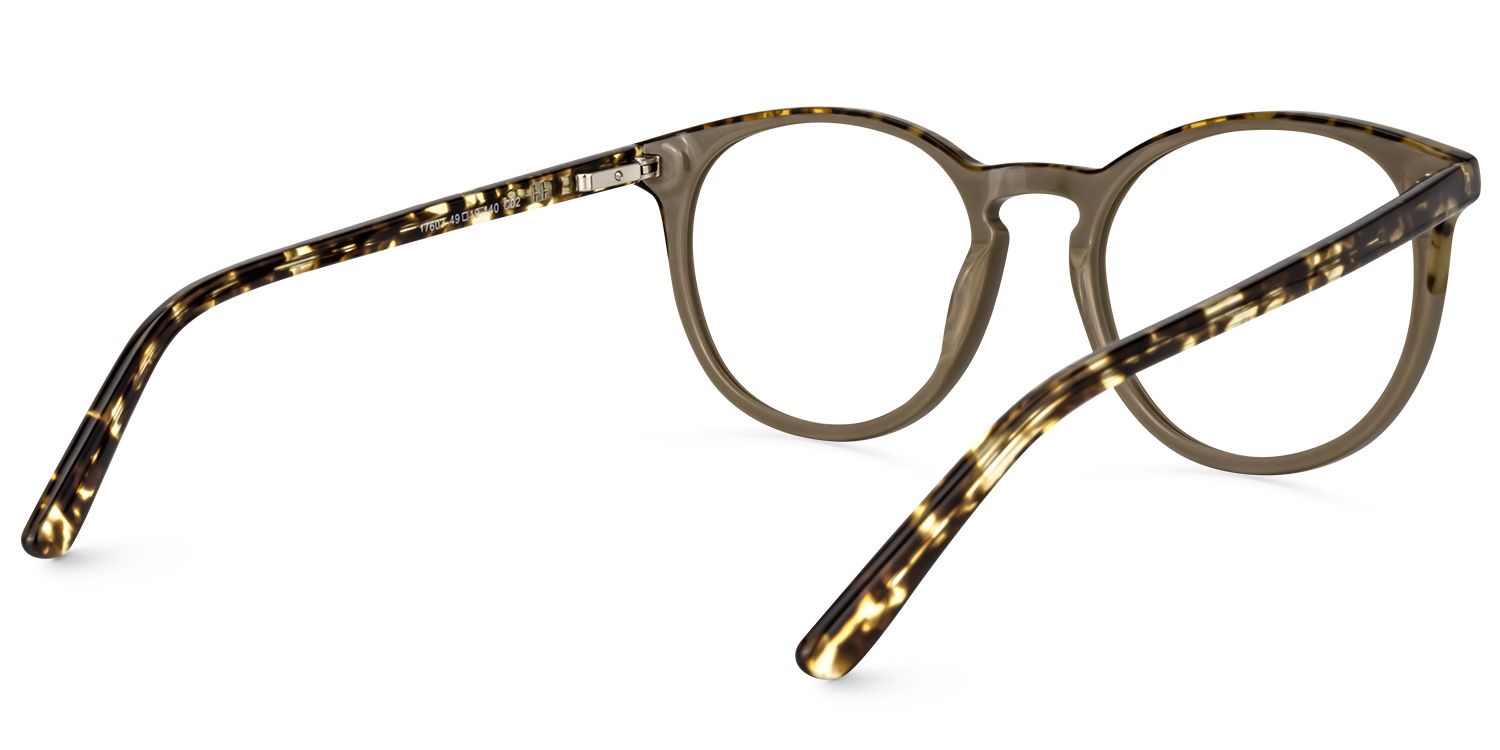 Round Light Coffee Glasses | Zeelool Glasses4