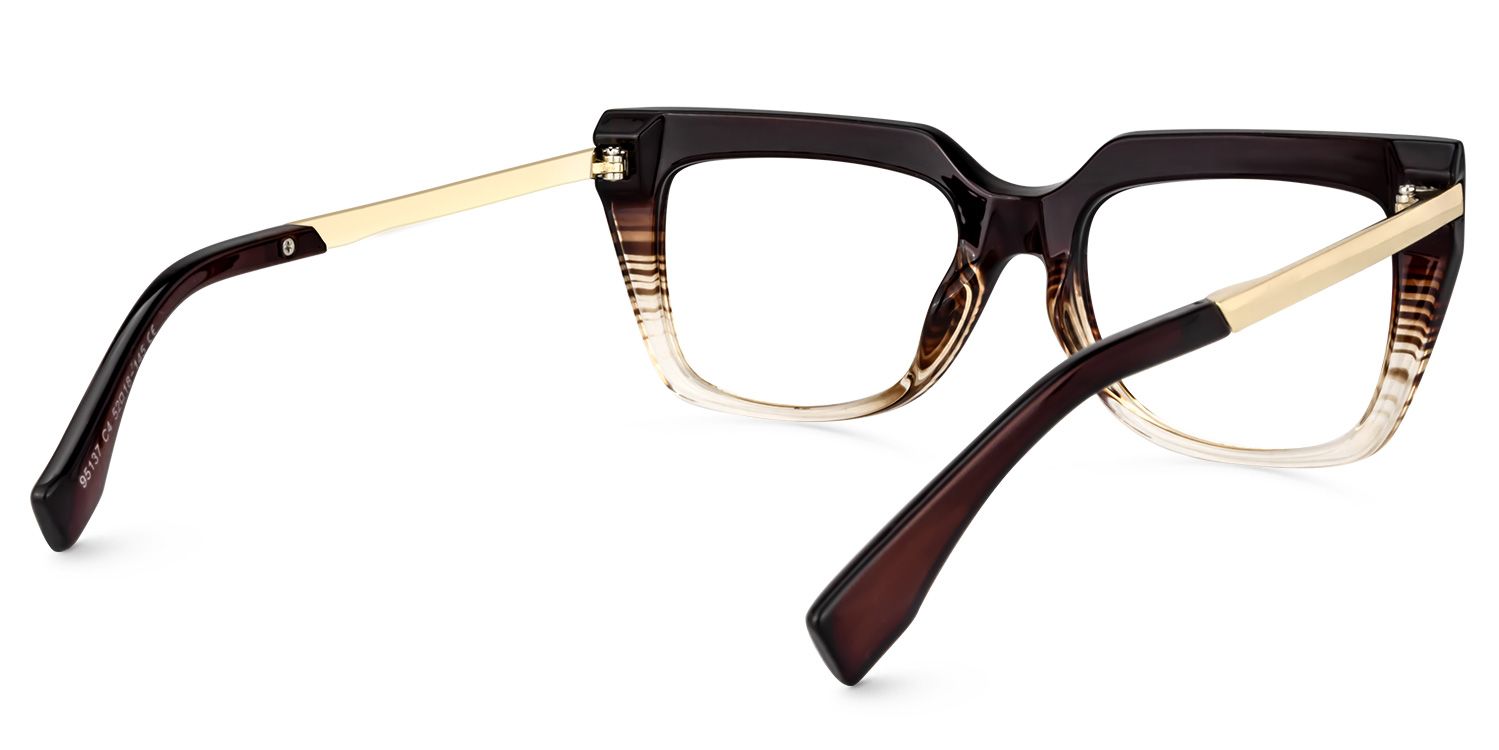 Rectangle Brown Glasses | Zeelool Prescription Glasses4