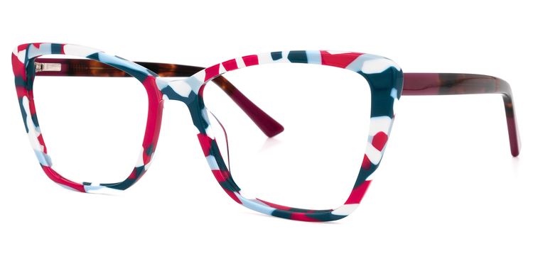 Fountain Cateye Blue-Red Glasses