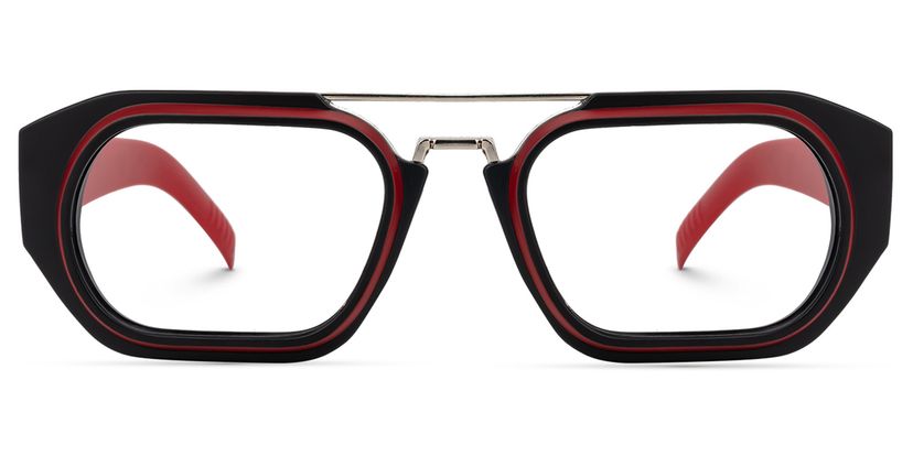 Ineabell Geometric Red Glasses