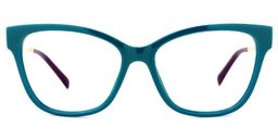 Stevens Cateye Peacock-Blue Glasses0
