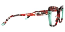 Plouffe Rectangle Red-Floral Glasses2