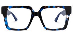Wilmarie Square Blue-Tortoise Glasses0