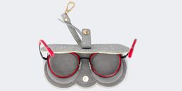 Portable Silver Leather Eyeglasses Bag3