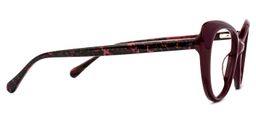 Fannie Cateye Dark-Red Glasses3