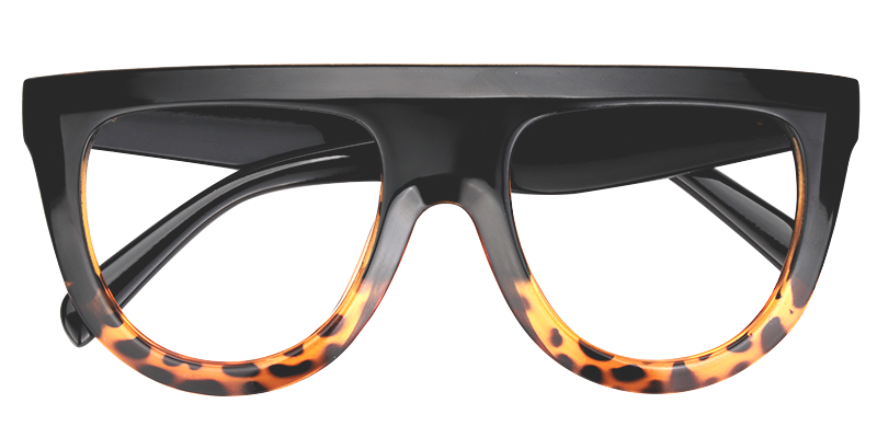 Square Tortoise-Gold Eyeglasses1