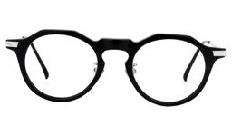 Adrian Round Black Glasses0