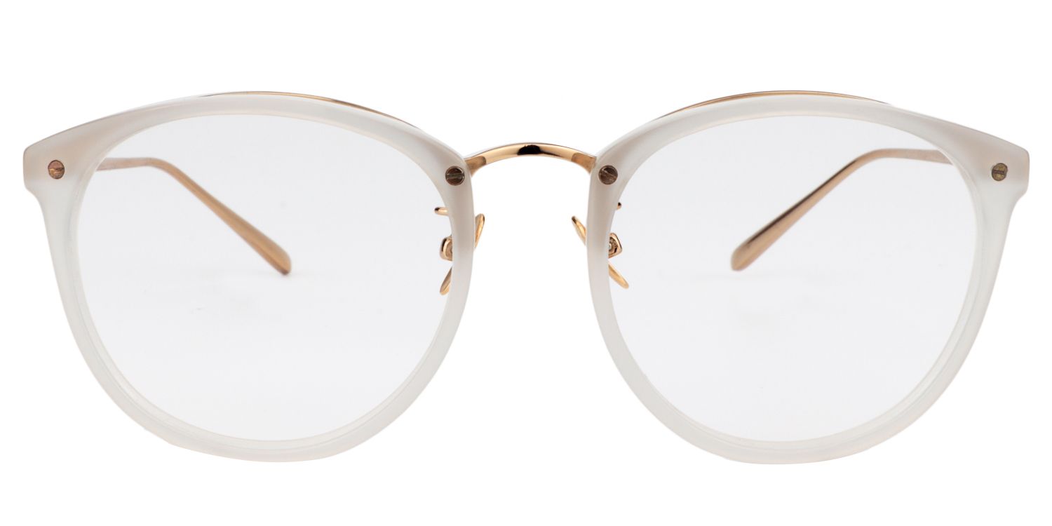 Round White Glasses | Zeelool Glasses0