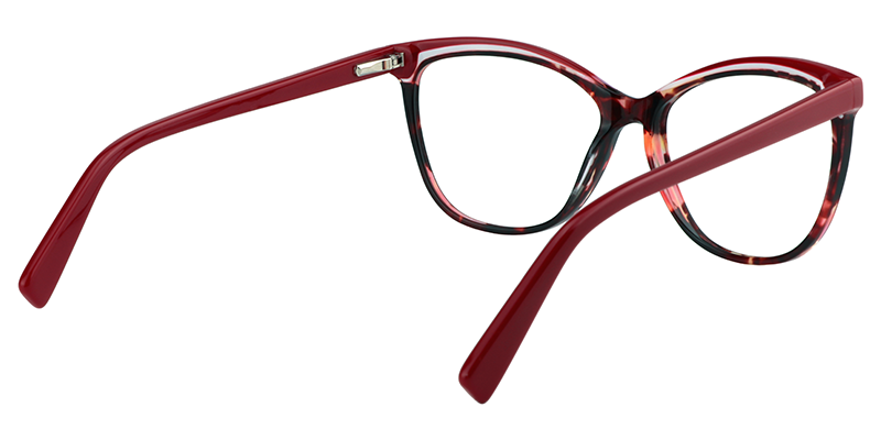 Cateye Red Glasses | Zeelool Eyeglasses5