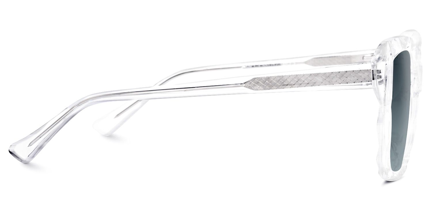 Edna Rectangle Clear Sunglasses for Women & Men | ZEELOOL CA3